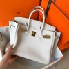 Replica Hermes Birkin Designer Tote Bag Togo Leather 28348 White 12