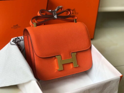 Replica Hermes Constance Cross Body Bag Epsom Leather Gold H28409 4