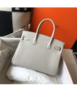 Replica Hermes Birkin Designer Tote Bag Togo Leather 28348 White