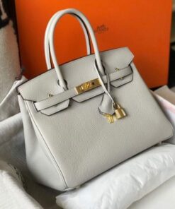 Replica Hermes Birkin Designer Tote Bag Togo Leather 28348 White 2