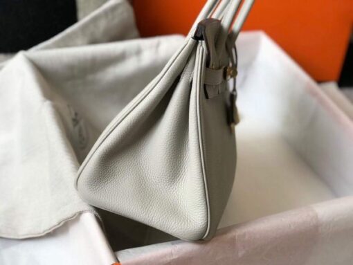 Replica Hermes Birkin Designer Tote Bag Togo Leather 28348 White 5
