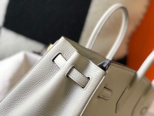 Replica Hermes Birkin Designer Tote Bag Togo Leather 28348 White 6
