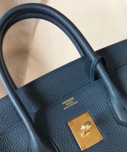 Replica Hermes Birkin Designer Tote Bag Togo Leather 28345 Navy Blue 2