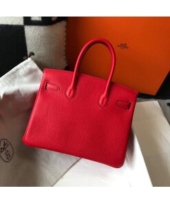Replica Hermes Birkin Designer Tote Bag Togo Leather 28344 Red