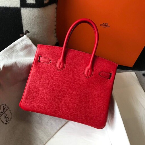 Replica Hermes Birkin Designer Tote Bag Togo Leather 28344 Red