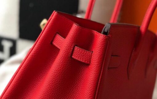Replica Hermes Birkin Designer Tote Bag Togo Leather 28344 Red 6