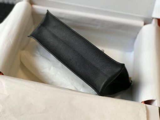 Replica Hermes Kelly 22cm of Danse Leather Bag 20350 Black 5