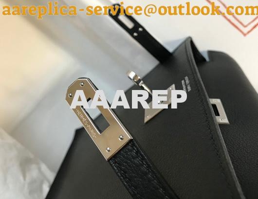 Replica Hermes Kelly 22cm of Danse Leather Bag 20350 Black 8 Replica Hermes Kelly 22cm of Danse Leather Bag 20350 Black 8