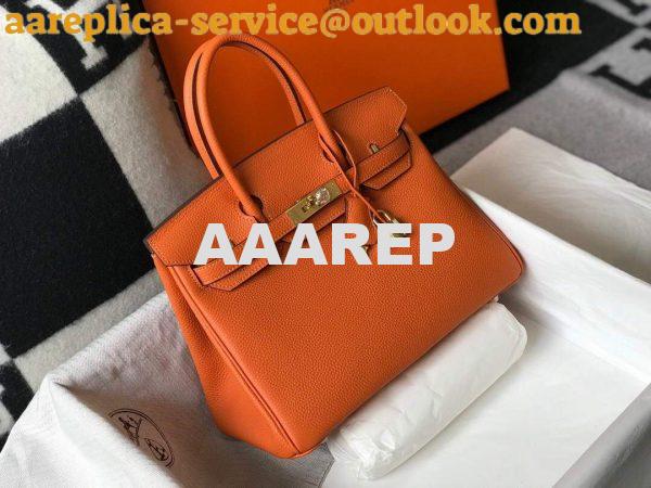 Replica Hermes Birkin Designer Tote Bag Togo Leather 28342 Orange 2 Replica Hermes Birkin Designer Tote Bag Togo Leather 28342 Orange 2