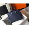 Replica Hermes Birkin Designer Tote Bag Togo Leather 28341 Dark Blue