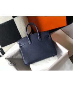 Replica Hermes Birkin Designer Tote Bag Togo Leather 28341 Dark Blue