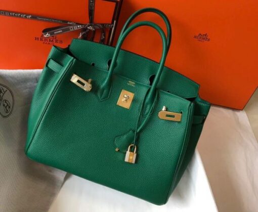Replica Hermes Birkin Designer Tote Bag Togo Leather 28339 Green 2