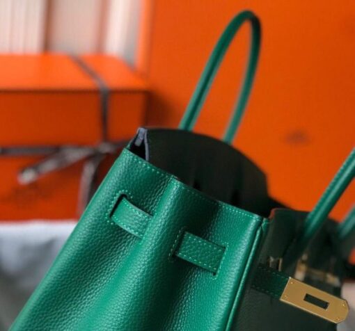 Replica Hermes Birkin Designer Tote Bag Togo Leather 28339 Green 7