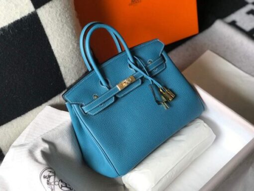 Replica Hermes Birkin Designer Tote Bag Togo Leather 28336 Blue 2