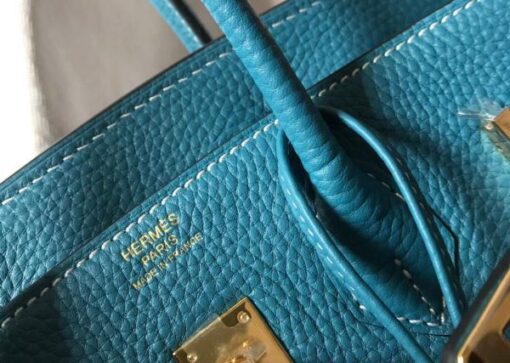 Replica Hermes Birkin Designer Tote Bag Togo Leather 28336 Blue 4