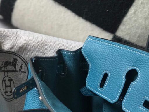 Replica Hermes Birkin Designer Tote Bag Togo Leather 28336 Blue 7