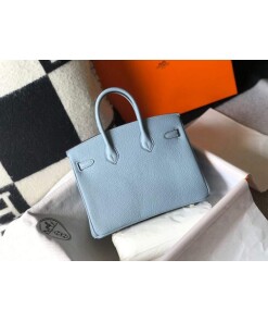 Replica Hermes Birkin Designer Tote Bag Togo Leather 28335 Light Blue