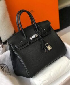 Replica Hermes Birkin Designer Tote Bag Togo Leather 28334 Black 2