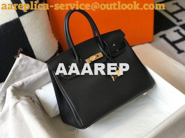 Replica Hermes Birkin Designer Tote Bag Togo Leather 28334 Black 11 Replica Hermes Birkin Designer Tote Bag Togo Leather 28334 Black 11