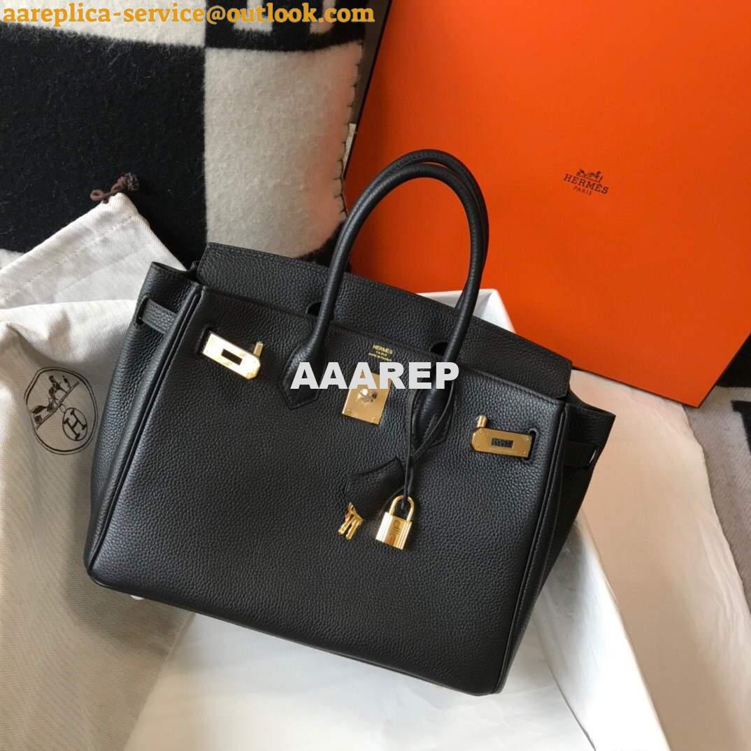 Replica Hermes Birkin Designer Tote Bag Togo Leather 28334 Black 12 Replica Hermes Birkin Designer Tote Bag Togo Leather 28334 Black 12