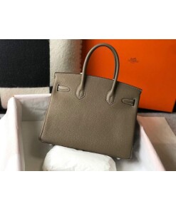 Replica Hermes Birkin Designer Tote Bag Togo Leather 28333 Elephant Grey