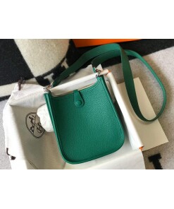 Replica Hermes Evelyne Bag Designer Hermes Mini Crossbody Real Bag 20427 Dark Green