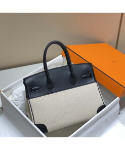 Replica Hermes Birkin Tote Bag Swift leather with canvas 285904