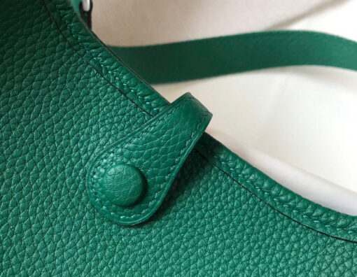 Replica Hermes Evelyne Bag Designer Hermes Mini Crossbody Real Bag 20427 Dark Green 6