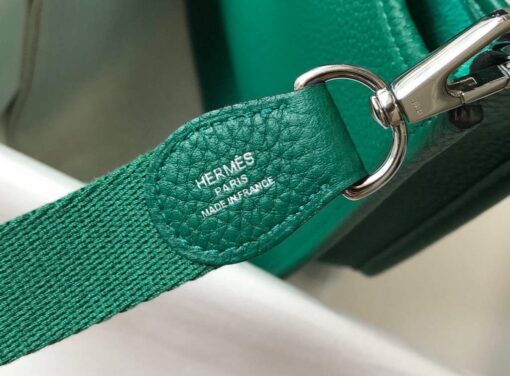 Replica Hermes Evelyne Bag Designer Hermes Mini Crossbody Real Bag 20427 Dark Green 7