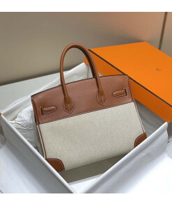 Replica Hermes Birkin Tote Bag Swift leather with canvas 285903