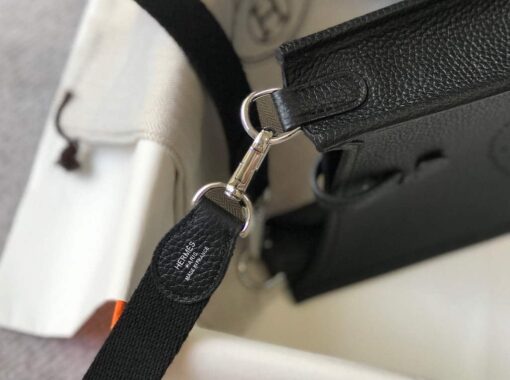 Replica Hermes Evelyne Bag Designer Hermes Mini Crossbody Real Bag 20421 Black 5