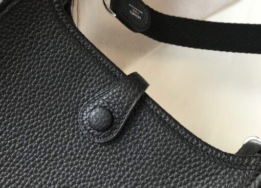 Replica Hermes Evelyne Bag Designer Hermes Mini Crossbody Real Bag 20421 Black 7