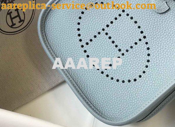 Replica Hermes Evelyne Bag Hermes Mini Crossbody Bag 20409 Silver Buckle Light Blue 4 Replica Hermes Evelyne Bag Hermes Mini Crossbody Bag 20409 Silver Buckle Light Blue 4