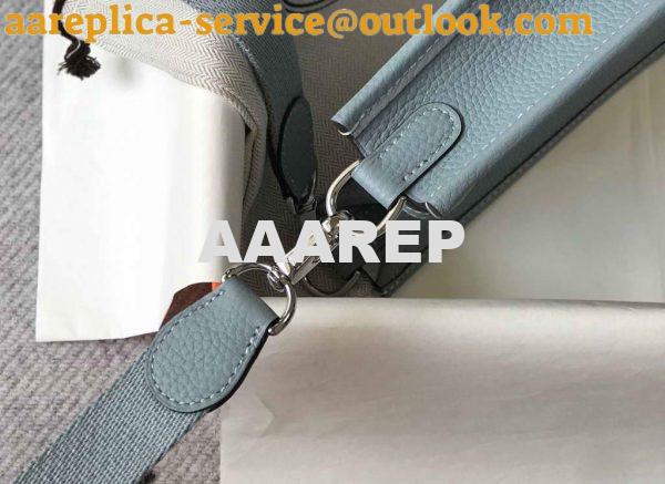 Replica Hermes Evelyne Bag Hermes Mini Crossbody Bag 20409 Silver Buckle Light Blue 6 Replica Hermes Evelyne Bag Hermes Mini Crossbody Bag 20409 Silver Buckle Light Blue 6