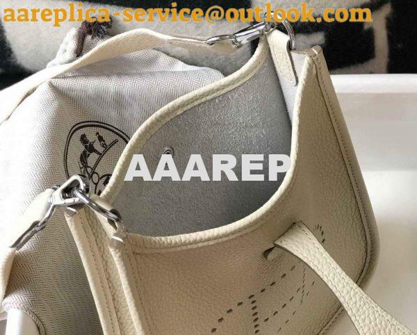 Replica Hermes Evelyne Bag Hermes Mini Crossbody Bag 20406 Silver Buckle Beige 8 Replica Hermes Evelyne Bag Hermes Mini Crossbody Bag 20406 Silver Buckle Beige 8