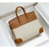 Replica Hermes Birkin Tote Bag Swift leather with canvas 285900 18