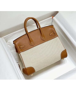 Replica Hermes Birkin Tote Bag Swift leather with canvas 285899