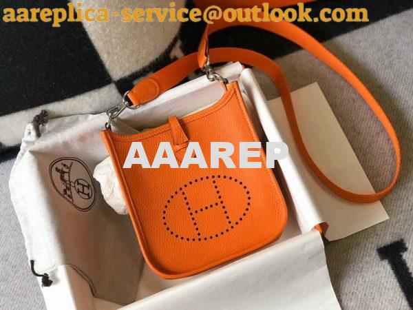 Replica Hermes Evelyne Bag Hermes Mini Crossbody Bag 20405 Silver Buckle Orange 2 Replica Hermes Evelyne Bag Hermes Mini Crossbody Bag 20405 Silver Buckle Orange 2