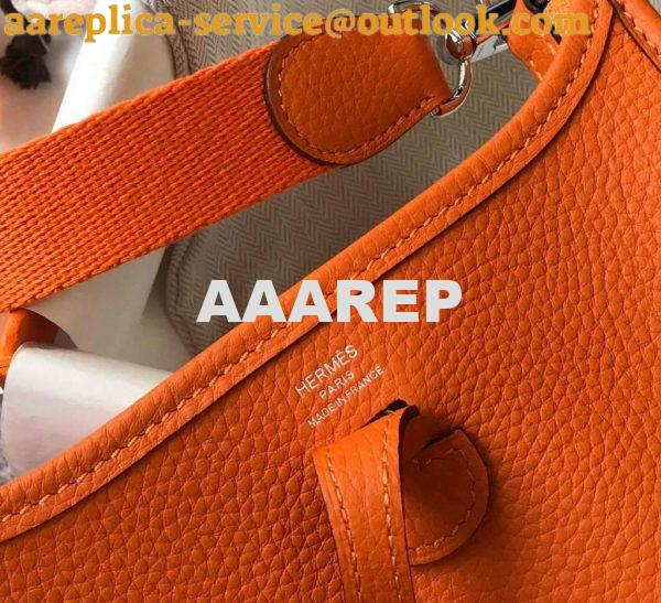 Replica Hermes Evelyne Bag Hermes Mini Crossbody Bag 20405 Silver Buckle Orange 7 Replica Hermes Evelyne Bag Hermes Mini Crossbody Bag 20405 Silver Buckle Orange 7