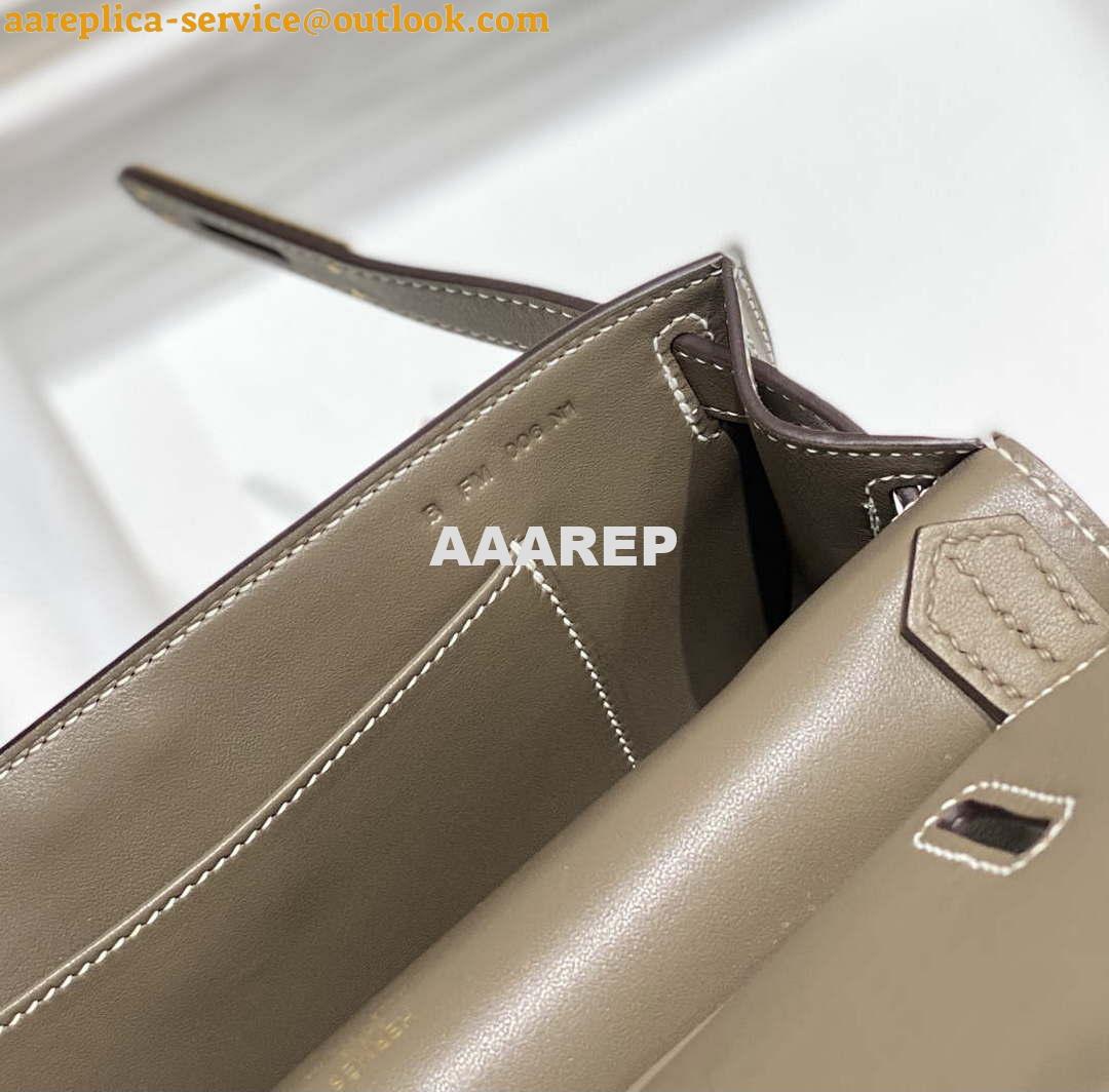 Replica Hermes 316413 Jyspiere Leather Hermes bags Elephant gray H900912 7 Replica Hermes 316413 Jyspiere Leather Hermes bags Elephant gray H900912 7