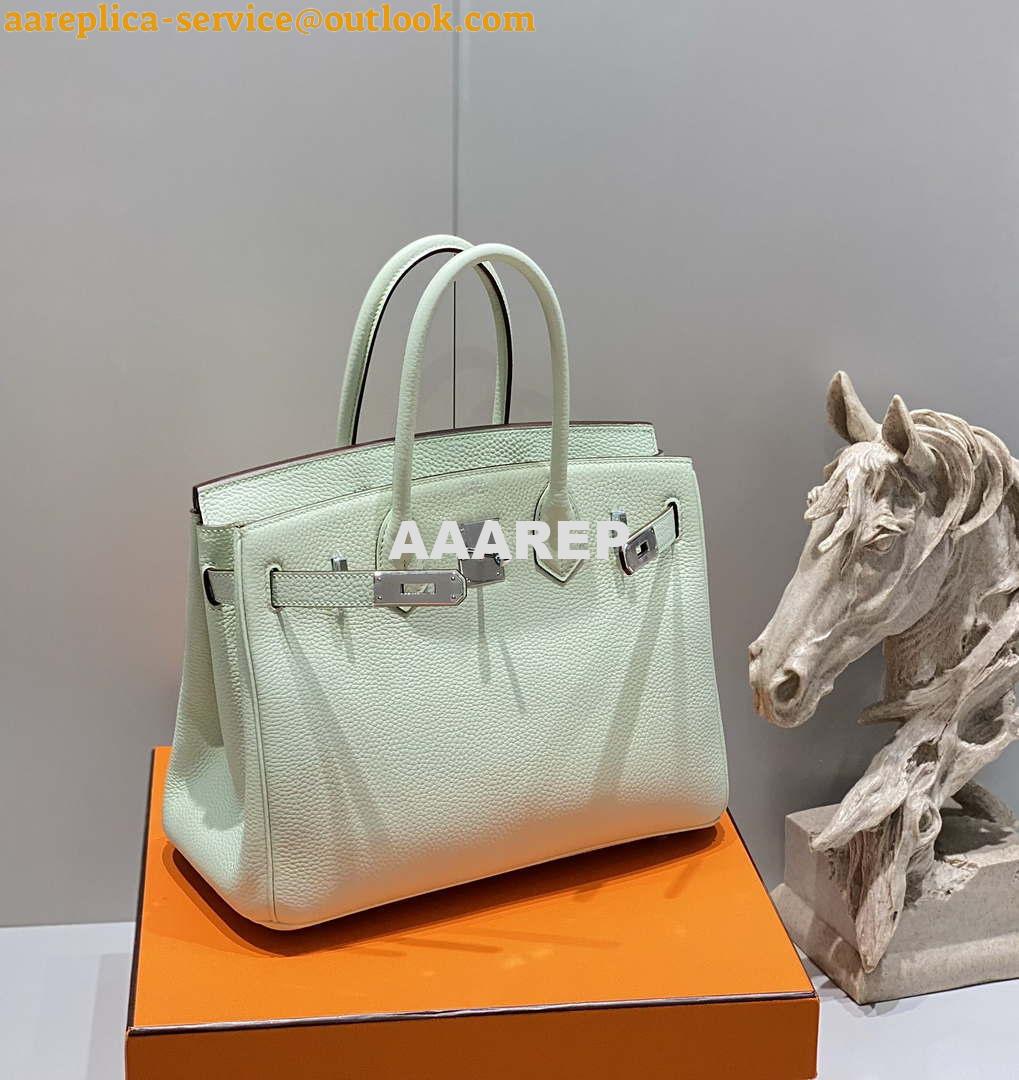 Replica Hermes Birkin Designer Tote Bag Togo Leather 28565 bubble green 12 Replica Hermes Birkin Designer Tote Bag Togo Leather 28565 bubble green 12