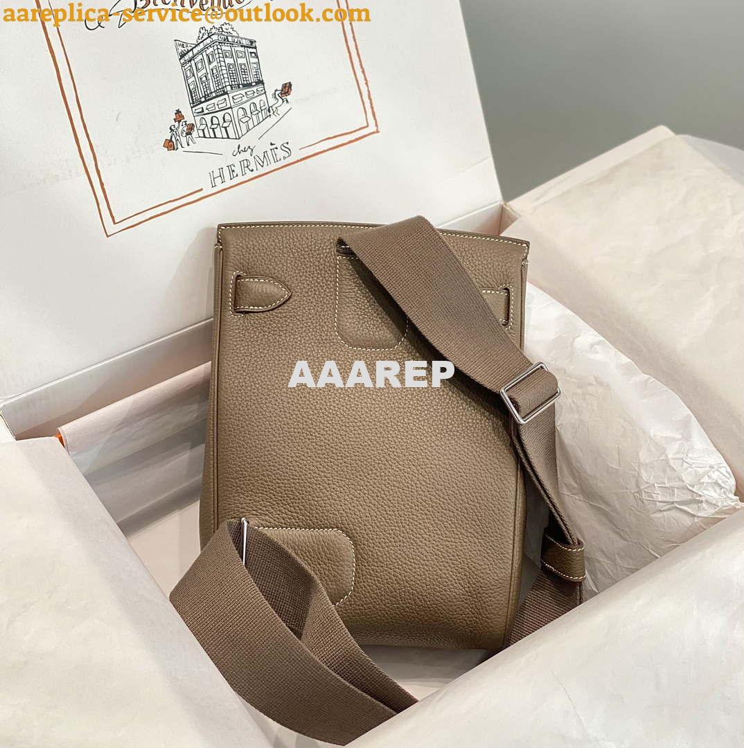 Replica Hermes H083591CK89 Hac a Dos GM backpack Elephant gray 2 Replica Hermes H083591CK89 Hac a Dos GM backpack Elephant gray 2