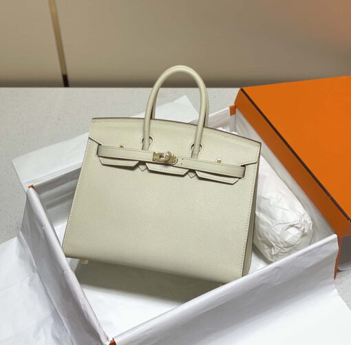 Replica Hermes Birkin Designer Tote Bag Epsom Leather 28388 Milkshake white 2