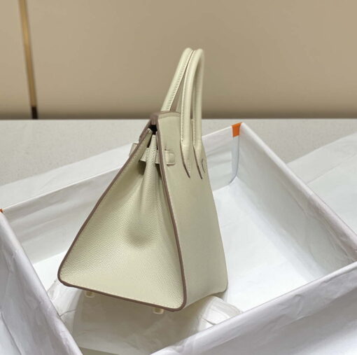 Replica Hermes Birkin Designer Tote Bag Epsom Leather 28388 Milkshake white 3