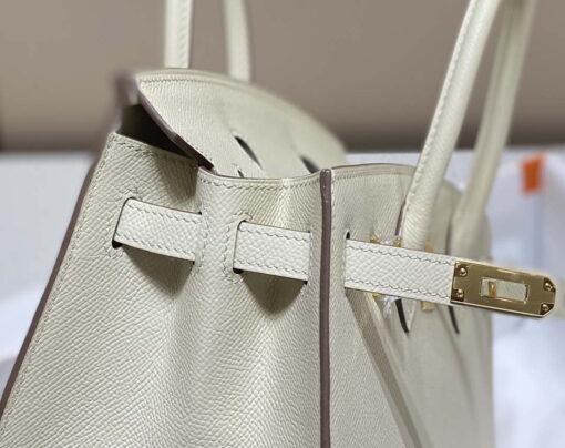 Replica Hermes Birkin Designer Tote Bag Epsom Leather 28388 Milkshake white 4