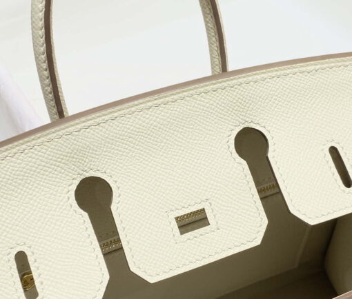 Replica Hermes Birkin Designer Tote Bag Epsom Leather 28388 Milkshake white 7