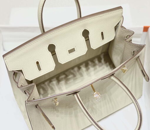 Replica Hermes Birkin Designer Tote Bag Epsom Leather 28388 Milkshake white 8