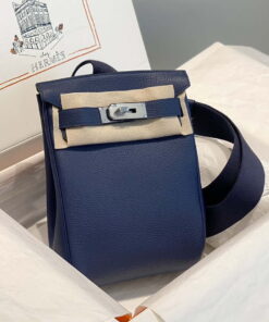 Replica Hermes H083591CK89 Hac a Dos GM backpack Navy blue 2