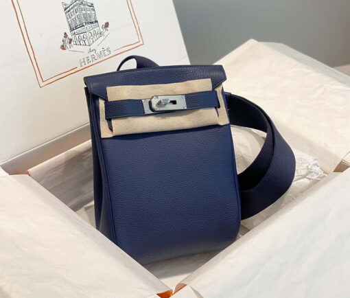 Replica Hermes H083591CK89 Hac a Dos GM backpack Navy blue 2