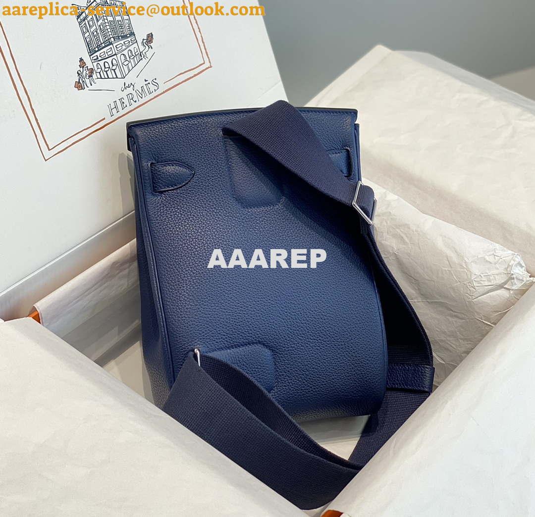 Replica Hermes H083591CK89 Hac a Dos GM backpack Navy blue 4 Replica Hermes H083591CK89 Hac a Dos GM backpack Navy blue 4